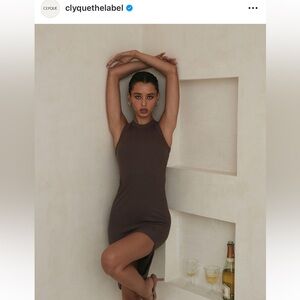 CLYQUE Chocolate Midi Dress